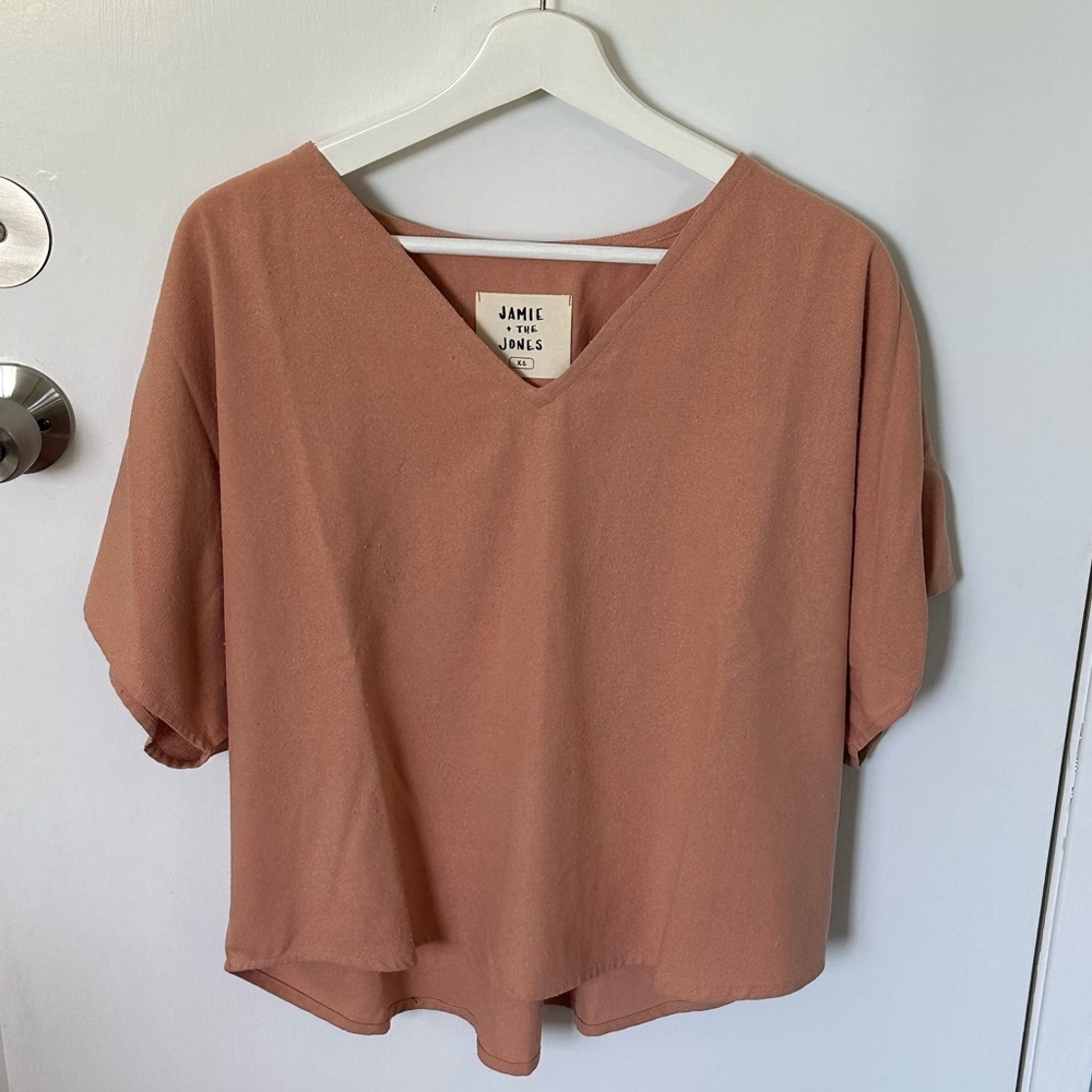 Jamie & the Jones XS V Canvas Top in Blush with 3” extension.